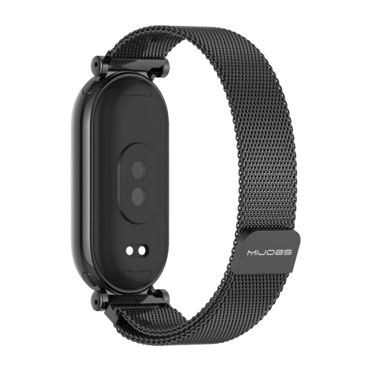 For Xiaomi Mi Band 8 Mijobs GT4 Milan Magnetic Metal Watch Band(Black) - Watch Bands by MIJOBS | Online Shopping UK | buy2fix