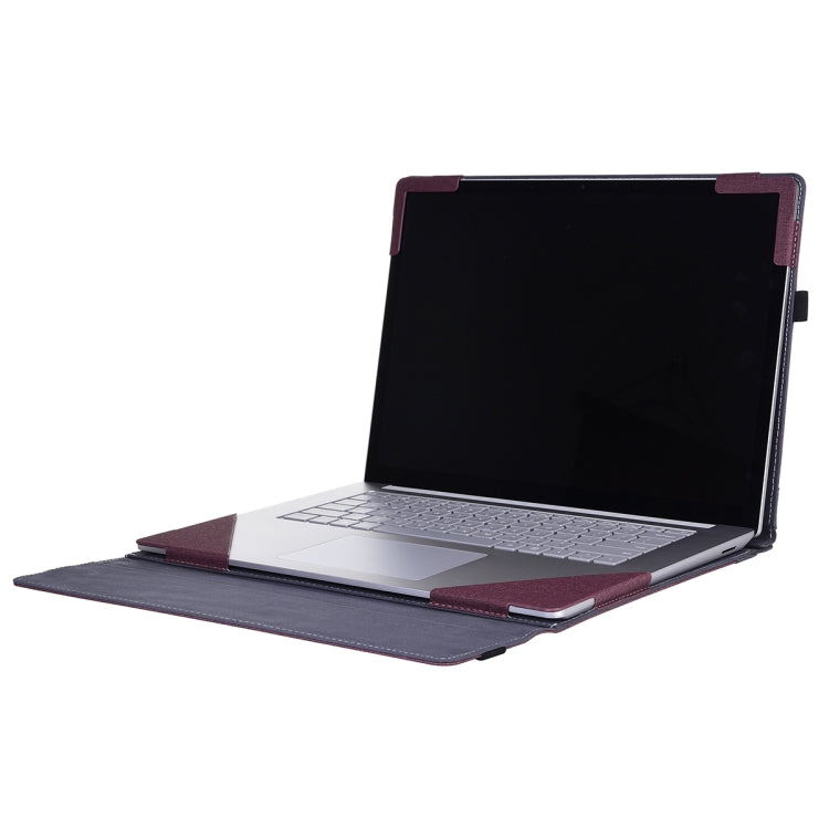 For Lenovo ThinkPad X1 Yoga Gen 7 14 inch Cloth Texture Laptop Leather Protective Case(Wine Red) - Other by buy2fix | Online Shopping UK | buy2fix