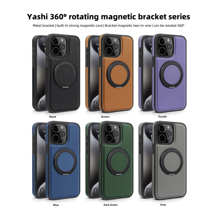 For iPhone 13 Pro Max Yashi 360 Degree Rotating MagSafe Bracket Phone Case(Black) - iPhone 13 Pro Max Cases by buy2fix | Online Shopping UK | buy2fix