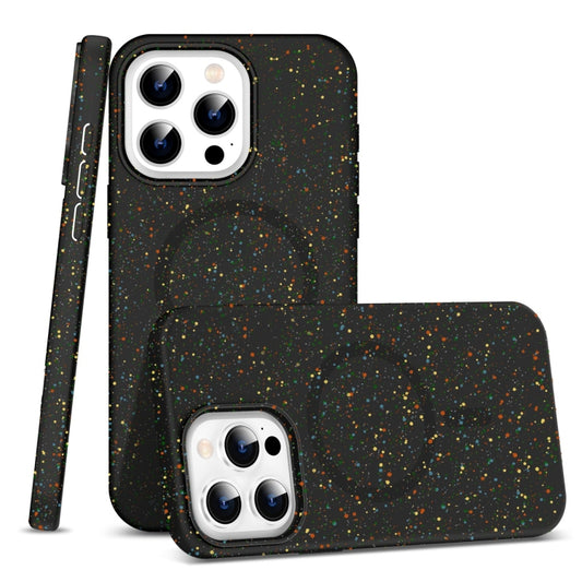For iPhone 14 Pro Max Colorful Frosted Magsafe PC Hybrid TPU Phone Case(Black) - iPhone 14 Pro Max Cases by buy2fix | Online Shopping UK | buy2fix