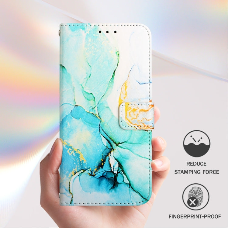 For OnePlus 12 5G Global PT003 Marble Pattern Flip Leather Phone Case(Green) - OnePlus Cases by buy2fix | Online Shopping UK | buy2fix