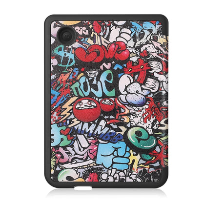 For KOBO Clara Colour 2024 / BW Painted Voltage Caster TPU Leather Smart Tablet Case(Graffiti) - Others by buy2fix | Online Shopping UK | buy2fix