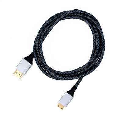 HDTV to Mini HDTV 4K UHD Video Transmission Braided Cable, Length:5m(Grey) - Cable by buy2fix | Online Shopping UK | buy2fix