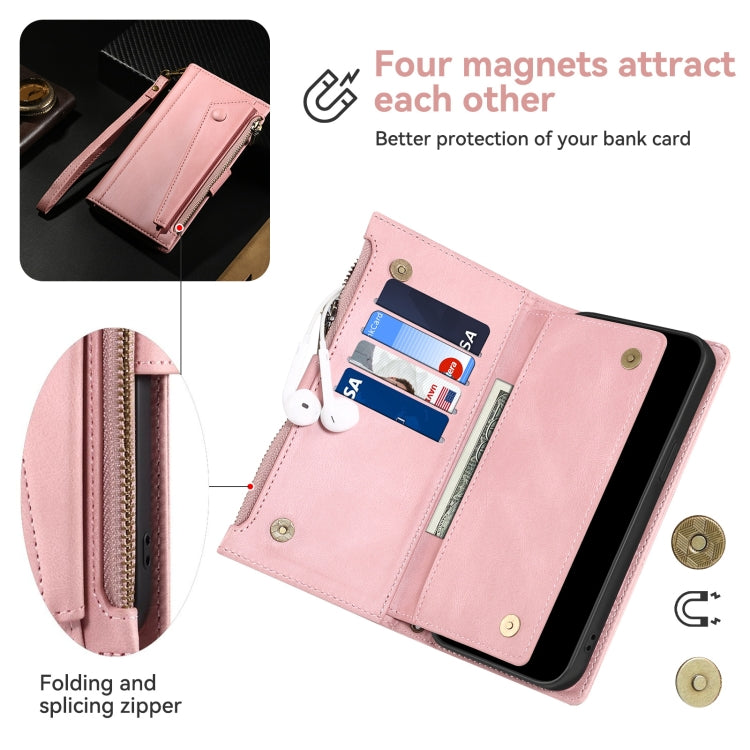 For Motorola Moto G85 ESEBLE Retro Frosted RFID Leather Phone Case(Rose Gold) - Motorola Cases by ESEBLE | Online Shopping UK | buy2fix