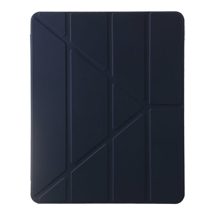 For iPad Pro 13 2024 Clear Acrylic Deformation Leather Tablet Case(Dark Blue) - iPad Pro 13 2024 Cases by buy2fix | Online Shopping UK | buy2fix