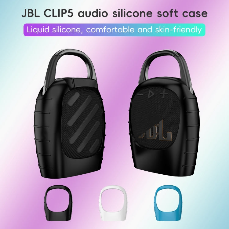 For JBL CLIP 5 Bluetooth Speaker Silicone Shockproof Protective Case(Black) - Protective Case by buy2fix | Online Shopping UK | buy2fix