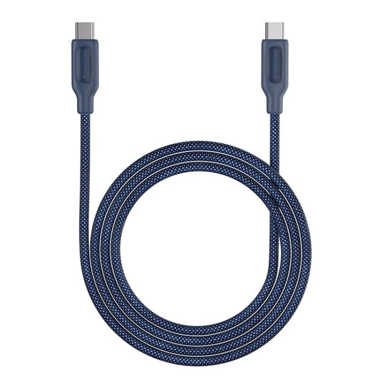 MOMAX 100W DC28 USB-C/Type-C to USB-C/Type-C Braided Data Cable, Length: 2m(Blue) - USB-C & Type-C Cable by MOMAX | Online Shopping UK | buy2fix