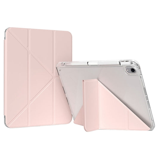 For iPad 10th Gen 10.9 2022 GEBEI Deformation Leather Tablet Case(Pink) - iPad 10th Gen 10.9 Cases by GEBEI | Online Shopping UK | buy2fix