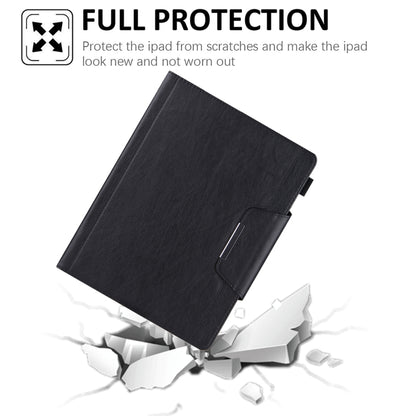 For iPad Pro 11 2024 Solid Color Metal Buckle Leather Smart Tablet Case(Black) - iPad Pro 11 2024 Cases by buy2fix | Online Shopping UK | buy2fix