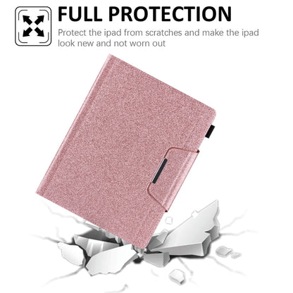 For iPad Pro 13 2024 Glitter Metal Buckle Leather Smart Tablet Case(Rose Gold) - iPad Pro 13 2024 Cases by buy2fix | Online Shopping UK | buy2fix