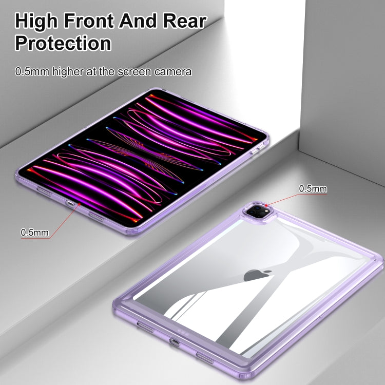 For iPad Air 11 2024 Transparent Acrylic Tablet Case(Dark Purple) - iPad Air 11 2024 Cases by buy2fix | Online Shopping UK | buy2fix