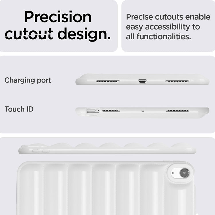 For iPad Air 11 2024 Eiderdown Cushion Shockproof Tablet Case(White) - iPad Air 11 2024 Cases by buy2fix | Online Shopping UK | buy2fix