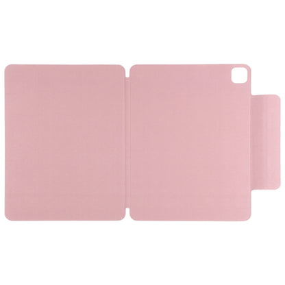 For iPad Pro 11 2024 Double-sided Clip Fixed Buckle Magnetic PU Leather Smart Tablet Case(Light Pink) - iPad Pro 11 2024 Cases by buy2fix | Online Shopping UK | buy2fix