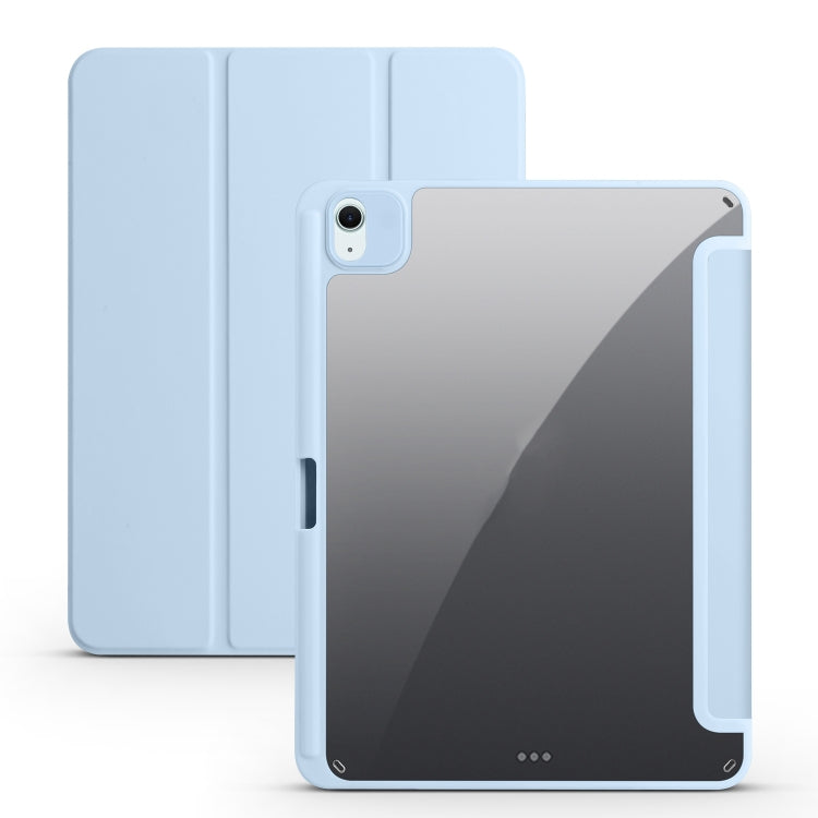 For iPad Air 11 2024 Acrylic 3-folding Smart Leather Tablet Case(Sky Blue) - iPad Air 11 2024 Cases by buy2fix | Online Shopping UK | buy2fix