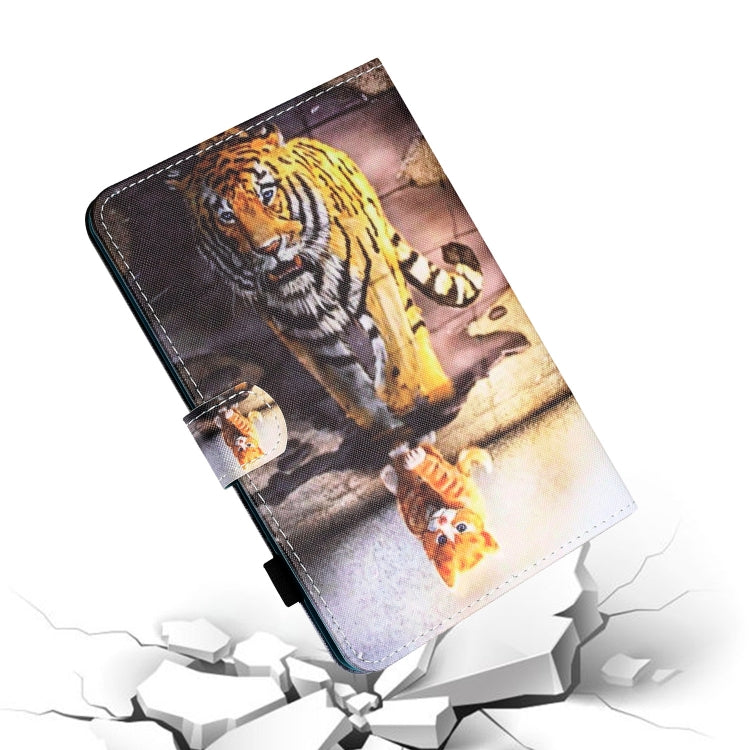 For iPad Pro 11 2024 Coloured Drawing Stitching Smart Leather Tablet Case(Cat and Tiger) - iPad Pro 11 2024 Cases by buy2fix | Online Shopping UK | buy2fix