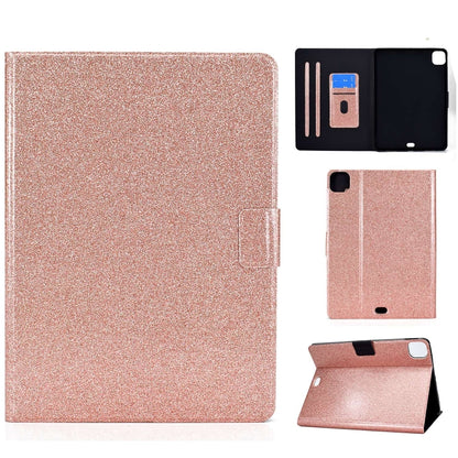 For iPad Pro 11 2024 Varnish Glitter Powder Smart Leather Tablet Case(Rose Gold) - iPad Pro 11 2024 Cases by buy2fix | Online Shopping UK | buy2fix