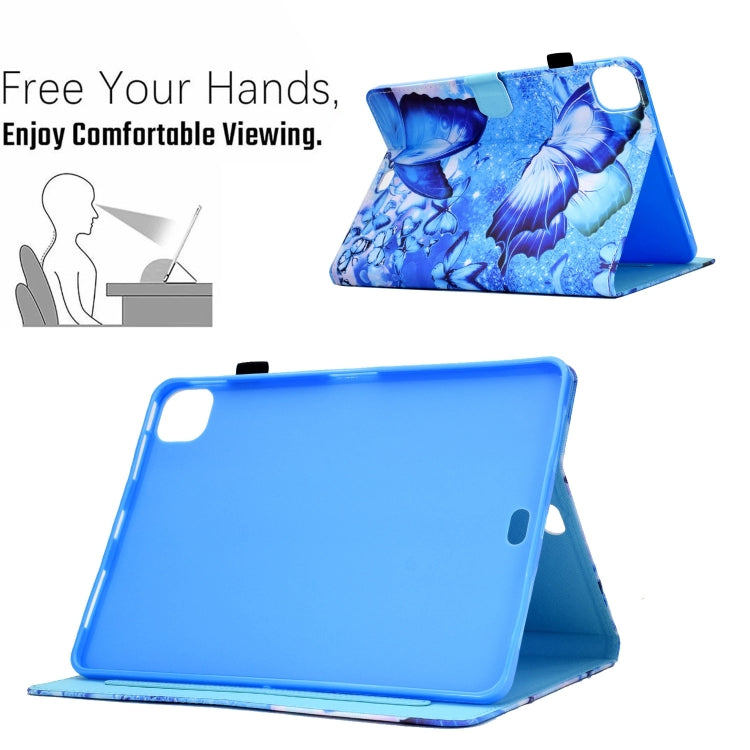 For iPad Pro 11 2024 Painted Stitching Smart Leather Tablet Case(Butterflies) - iPad Pro 11 2024 Cases by buy2fix | Online Shopping UK | buy2fix