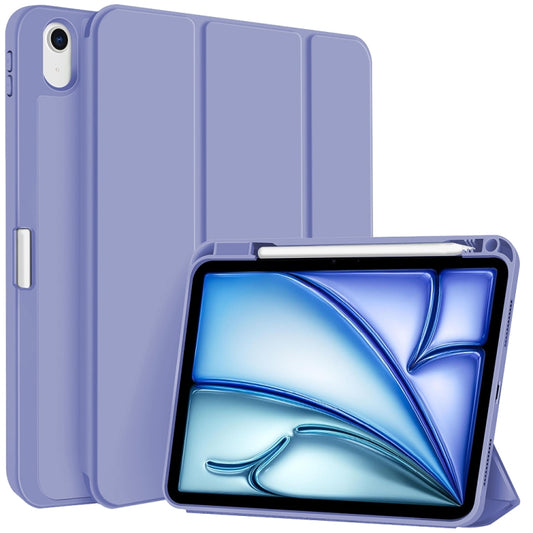 For iPad Air 11 2024 3-fold TPU Smart Leather Tablet Case with Pen Slot(Lavender Purple) - iPad Air 11 2024 Cases by buy2fix | Online Shopping UK | buy2fix