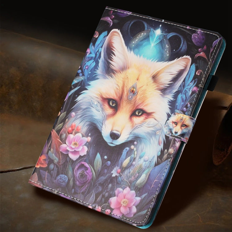 For iPad Pro 11 2024 Painted Litchi Leather Sewing Smart Tablet Case(Fox) - iPad Pro 11 2024 Cases by buy2fix | Online Shopping UK | buy2fix