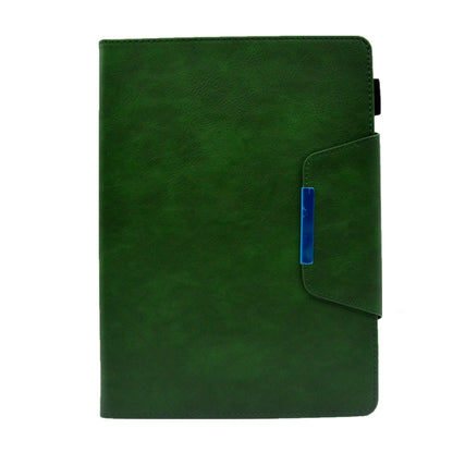 For iPad Pro 11 2024 Suede Cross Texture Magnetic Clasp Leather Smart Tablet Case(Green) - iPad Pro 11 2024 Cases by buy2fix | Online Shopping UK | buy2fix