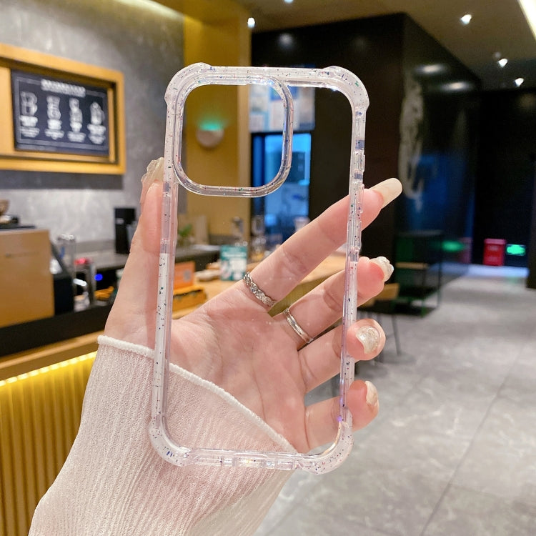 For iPhone 16 Pro Acrylic Color Point Transparent Phone Case(White) - iPhone 16 Pro Cases by buy2fix | Online Shopping UK | buy2fix