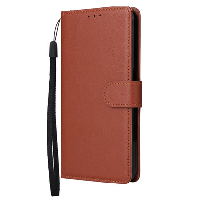 For vivo Y17s 4G Multifunctional Horizontal Flip Leather Phone Case with Three Card Slot(Brown) - vivo Cases by buy2fix | Online Shopping UK | buy2fix