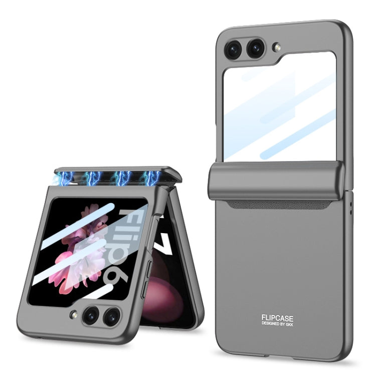 For Samsung Galaxy Z Flip6 GKK Integrated Magnetic Full Coverage Folding Phone Case(Gray) - Galaxy Z Flip6 5G Cases by GKK | Online Shopping UK | buy2fix