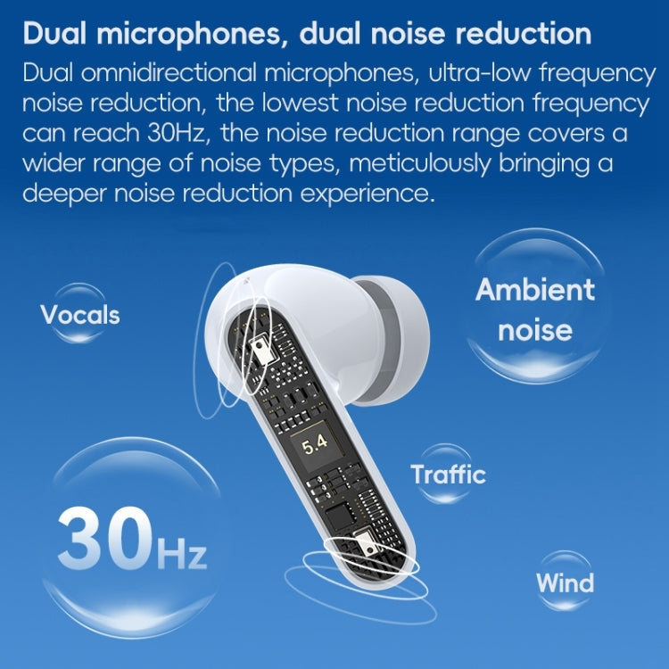 Langsdom TA08 Active Noise Reduction Wireless Bluetooth Earphone(White) - Bluetooth Earphone by Langsdom | Online Shopping UK | buy2fix