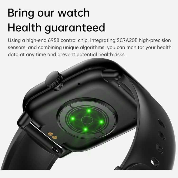 Y80 2.01 inch IPS HD Screen Smart Watch Supports Bluetooth Call / Health Monitoring(Black) - Smart Watches by buy2fix | Online Shopping UK | buy2fix