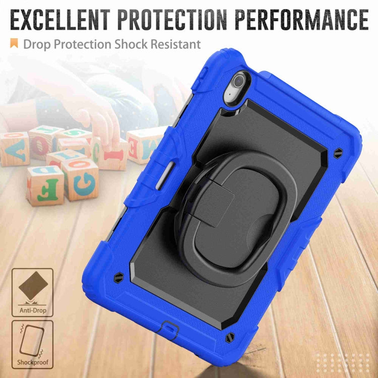 For iPad Air 11 2024 Handle Silicone Hydric PC Tablet Case with Shoulder Strap(Blue) - iPad Air 11 2024 Cases by buy2fix | Online Shopping UK | buy2fix