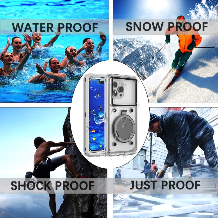 33ft 10m Underwater IP68 Waterproof Phone Case For Under 6.6 inch Phones(White) - Galaxy Phone Cases by buy2fix | Online Shopping UK | buy2fix