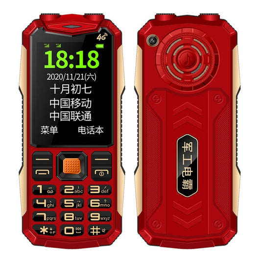 K1+ 4G Elder Rugged Phone, 2.6 inch, 1500mAh Battery, LED Flashlight, Network: 4G, Dual SIM, SOS, Plug:EU Plug(Red) - Others by buy2fix | Online Shopping UK | buy2fix