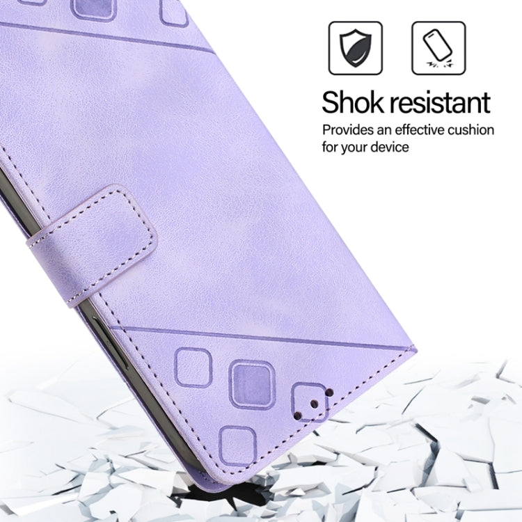 For Blackview A53 Skin Feel Embossed Leather Phone Case(Light Purple) - More Brand by buy2fix | Online Shopping UK | buy2fix