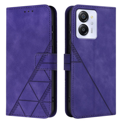 For Blackview Color 8 Crossbody 3D Embossed Flip Leather Phone Case(Purple) - More Brand by buy2fix | Online Shopping UK | buy2fix