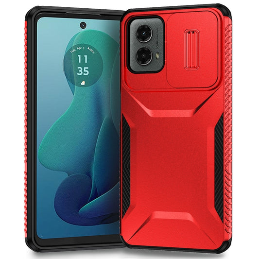 For Motorola Moto G 5G 2024 Sliding Camshield Phone Case(Red) - Motorola Cases by buy2fix | Online Shopping UK | buy2fix