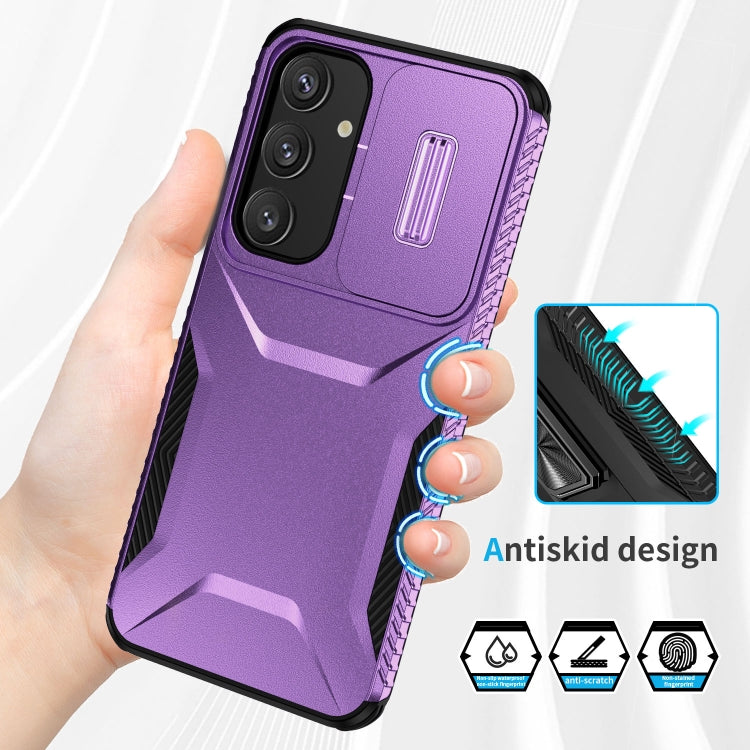 For Samsung Galaxy S25 5G / S24 5G Sliding Camshield Phone Case(Purple) - Galaxy S24 5G Cases by buy2fix | Online Shopping UK | buy2fix