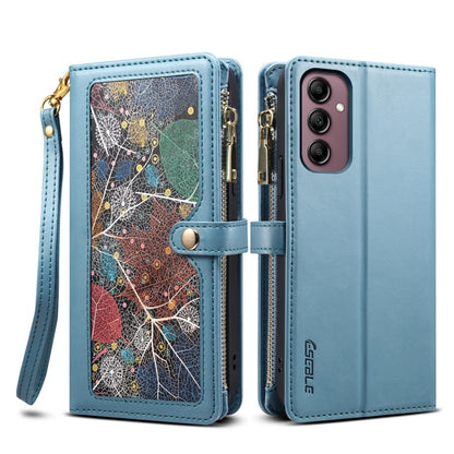 For Samsung Galaxy S25+ 5G ESEBLE Star Series Lanyard Zipper Wallet RFID Leather Case(Blue) - Galaxy S25+ 5G Cases by ESEBLE | Online Shopping UK | buy2fix