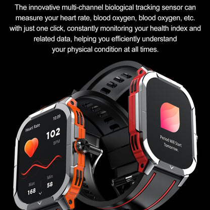 LEMFO HK56 2.06 inch BT5.3 IP68 Sport Smart Watch, Support Bluetooth Call / Message Notification / Heart Rate / Blood Pressure Health Monitor(Orange) - Smart Watches by LEMFO | Online Shopping UK | buy2fix