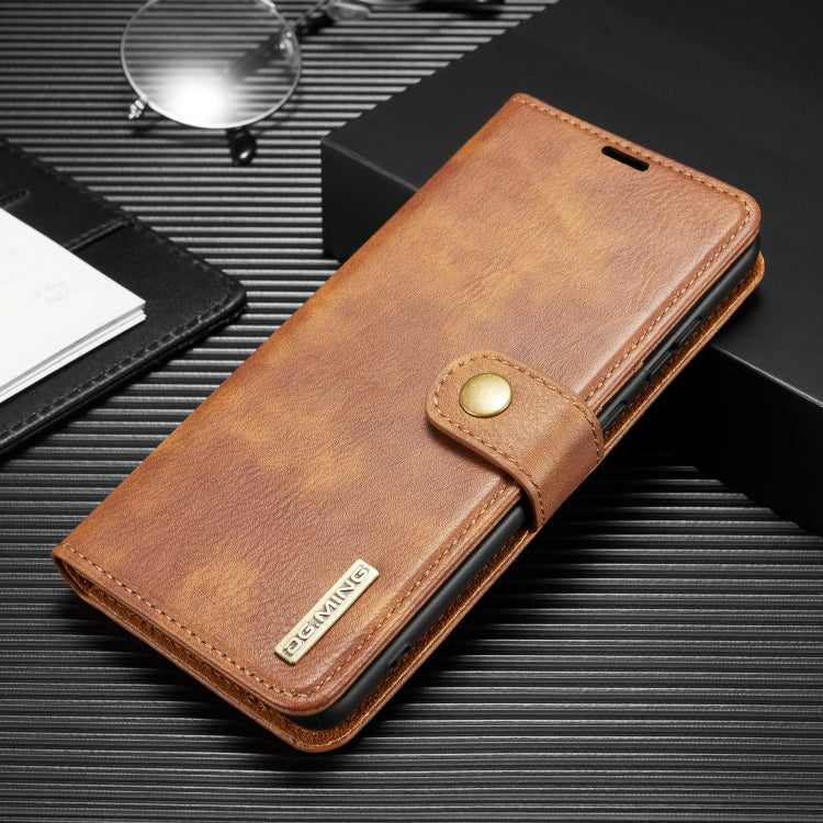 For Samsung Galaxy Note20 Ultra DG.MING Crazy Horse Texture Flip Detachable Magnetic Leather Case with Holder & Card Slots & Wallet(Brown) - Galaxy Note20 Ultra Cases by DG.MING | Online Shopping UK | buy2fix