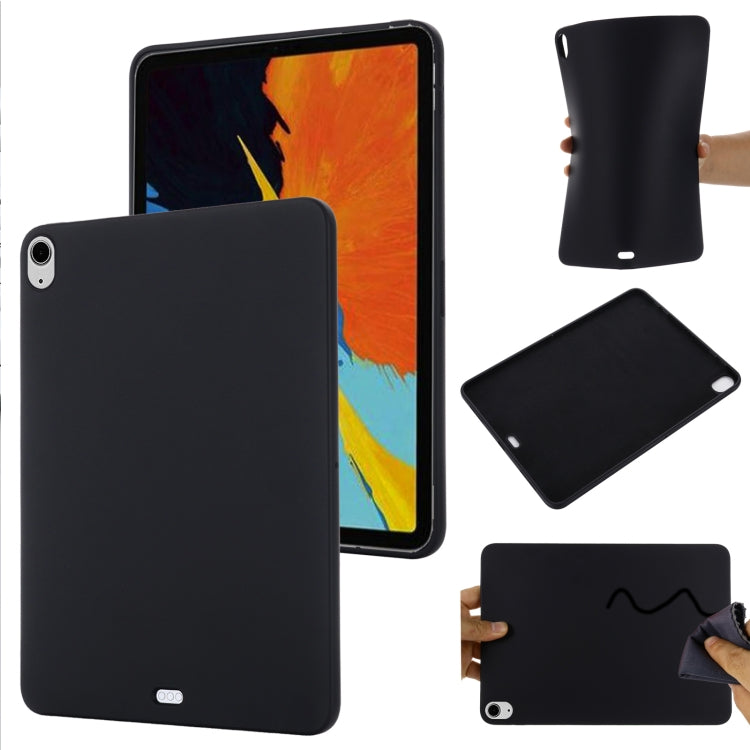 For iPad Air 13 2024 Pure Color Liquid Silicone Shockproof Tablet Case(Black) - iPad Air 13 2024 Cases by buy2fix | Online Shopping UK | buy2fix