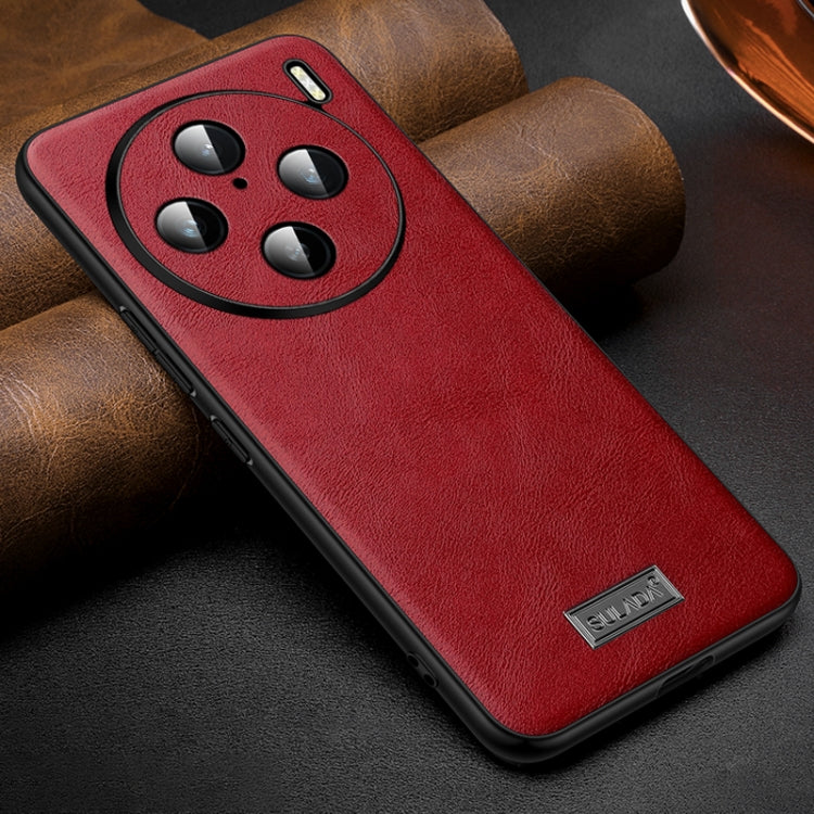 For vivo X100s Pro / X100 Pro SULADA Shockproof TPU + Handmade Leather Phone Case(Red) - vivo Tempered Glass by SULADA | Online Shopping UK | buy2fix