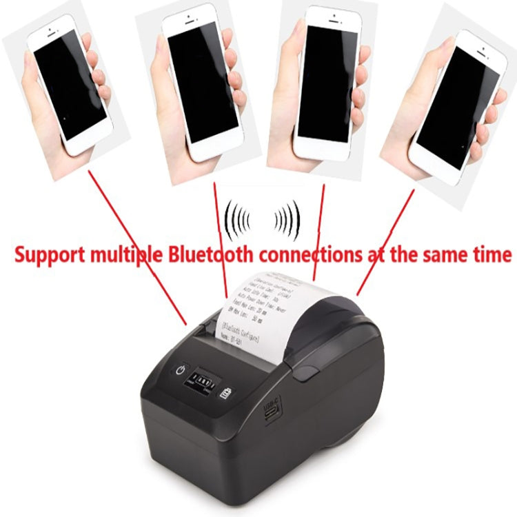 BT-581 58mm USB-C/Type-C + Bluetooth Portable Thermal Printer(US Plug) - Printer by buy2fix | Online Shopping UK | buy2fix