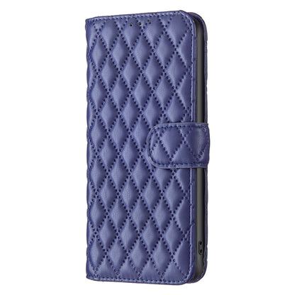 For Samsung Galaxy S25 Ultra 5G Diamond Lattice Wallet Flip Leather Phone Case(Blue) - Galaxy S25 Ultra 5G Cases by buy2fix | Online Shopping UK | buy2fix