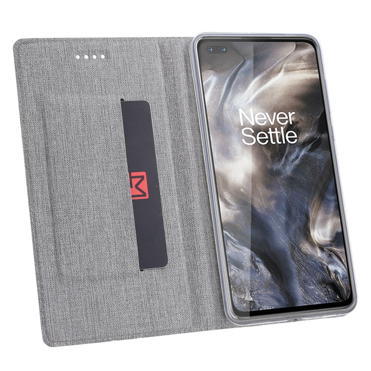 For OnePlus Nord / OnePlus Z / OnePlus 8 Nord 5G ViLi DMX-54 Shockproof TPU + PU Leather Magnetic Attraction Horizontal Flip Protective Case with Card Slots & Holder(Grey) - OnePlus Cases by ViLi | Online Shopping UK | buy2fix