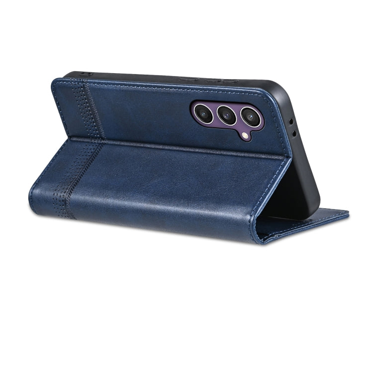 For Samsung Galaxy S24 FE 5G AZNS Magnetic Calf Texture Flip Leather Phone Case(Dark Blue) - Galaxy S24 FE 5G Cases by AZNS | Online Shopping UK | buy2fix