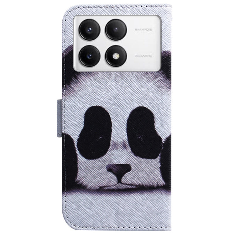 For Xiaomi Redmi K70 Pro / K70 Coloured Drawing Flip Leather Phone Case(Panda) - K70 Cases by buy2fix | Online Shopping UK | buy2fix