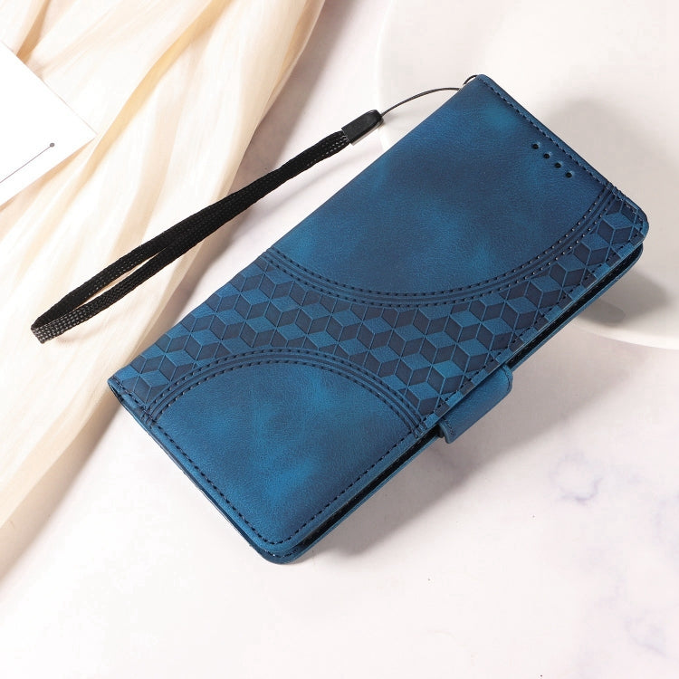 For Redmi K70 / K70 Pro Embossed Rhombus Starry Leather Phone Case(Blue) - K70 Pro Cases by buy2fix | Online Shopping UK | buy2fix