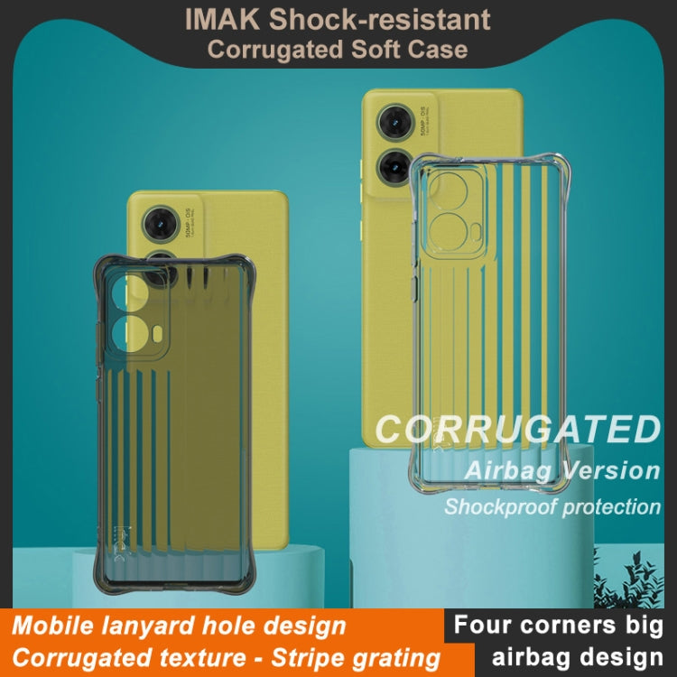 For Motorola Moto S50 Neo 5G IMAK Corrugated Texture Airbag TPU Phone Case(Transparent) - Motorola Cases by imak | Online Shopping UK | buy2fix