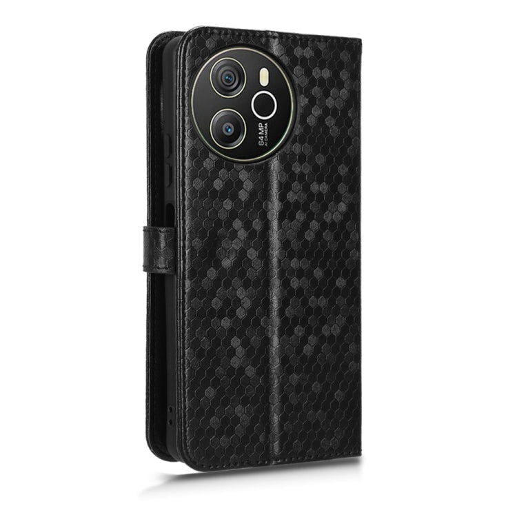 For Blackview Shark 8 Honeycomb Dot Texture Leather Phone Case(Black) - More Brand by buy2fix | Online Shopping UK | buy2fix