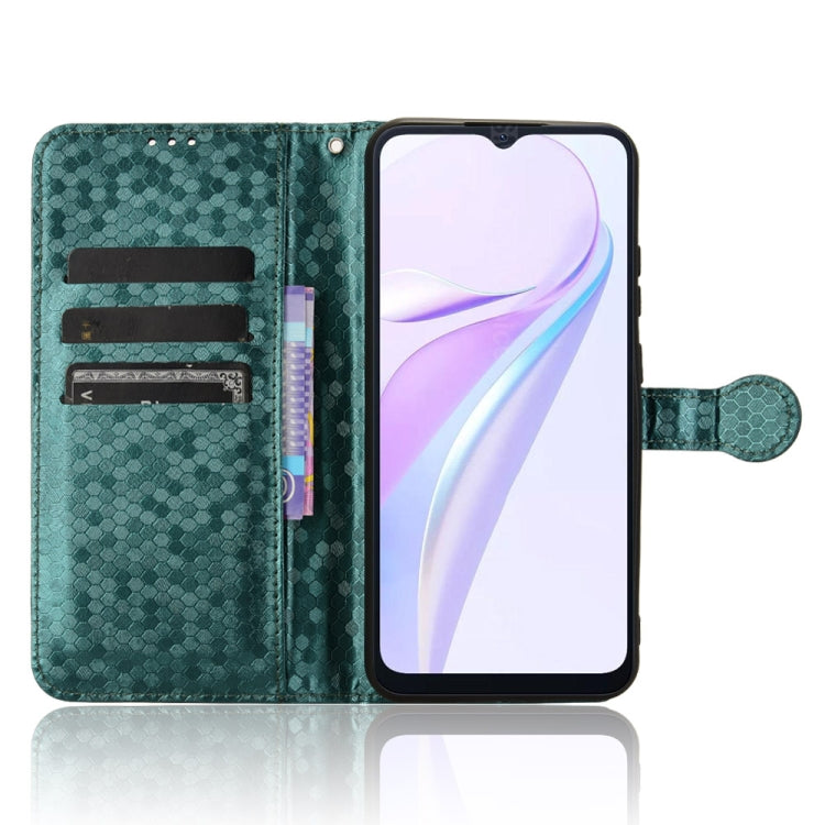 For Blackview Wave 6C Honeycomb Dot Texture Leather Phone Case(Green) - More Brand by buy2fix | Online Shopping UK | buy2fix